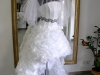 Vestuvių suknelė su šleifu, iš organzos, 2000 Lt