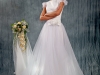 Undinėlės silueto vestuvinė suknelė su sijonu iš tiulio, kaina 1200 lt, dydis 34